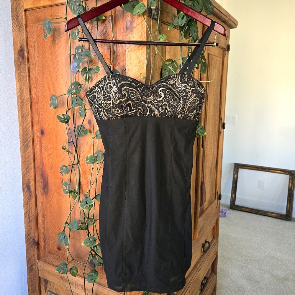 Forever 21 Embroidered Bodycon Dress - Small